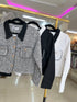 Collar Down Tweed Jacket